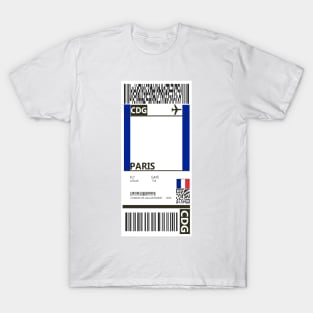 Paris Boarding Pass T-Shirt